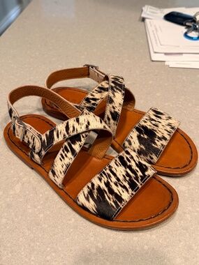 Marni Animal Print Calfhair sandals 38.5 (US 8.5) $650